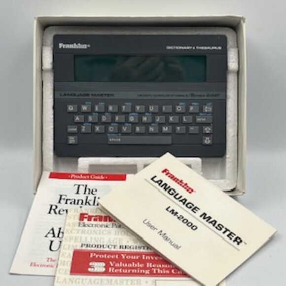 Franklin Language Master Electronic Dictionary Thesaurus And Word Game Player - Picture 3 of 10